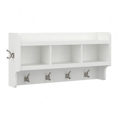 Woodland 40W Wall Mounted Coat Rack with Shelf by Bush Furniture